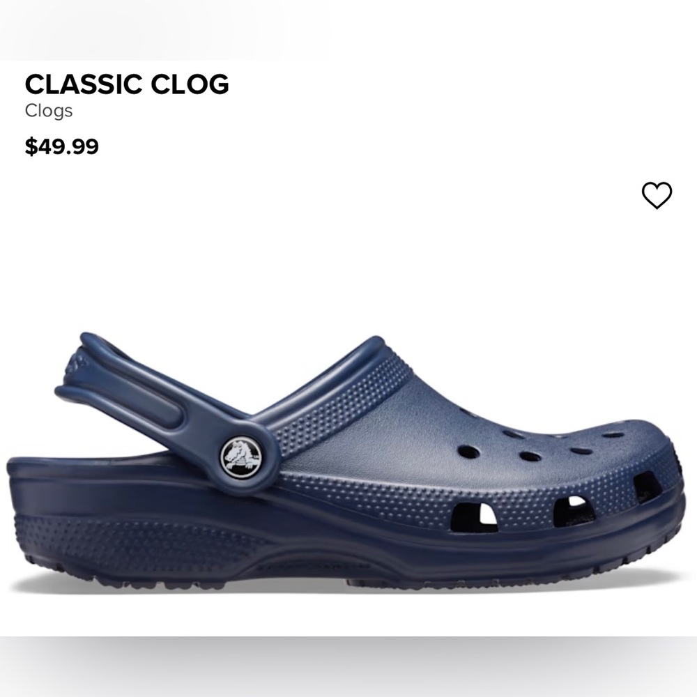 Crocs M7 W9 new no tags navy blue